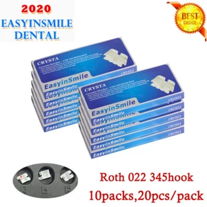1/10Pks Orthodontic Ceramic Braces Clear Dental Roth MBT 022 345 Hooks Brackets - Picture 1 of 12