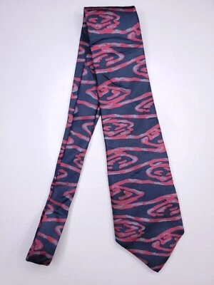 Corbata formal Adolfo para hombre 54"Lx3,5"W azul marino/magenta Foto 1 de 4