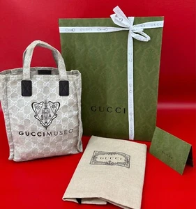 Gucci Museo GG Canvas Leder Petite Small Tote Baguette Made In Italy - Bild 1 von 12