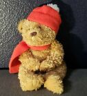 Teddy Bear with Magnetic Hands Puppet with Red Scarf and Beanie