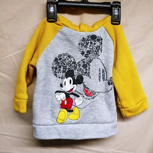 Disney Junior Mickey Infants Size 18M Yellow Grahic Print Pullover Hoodie - Picture 1 of 16