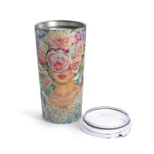 Boho Floral Divine Feminine Tumbler 20oz- Insulated Cup- Feminist Gift - Picture 1 of 7