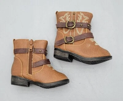 Garanimals Baby девочек Western ботинки размер 2 розовый ковбой ковбой ковбойская обувь ребенка ясельного возраста - Изображение 1 из 4