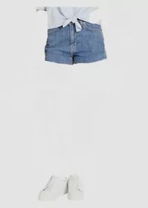 $165 Levi's Women's Blue Mom High Waisted Vintage A-line Denim Shorts Size 27in. - Picture 1 of 1