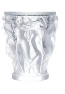 Lalique Crystal, Bacchantes Crystal Vase, Clear, Height 9.45" Code  1220000 - Picture 1 of 3