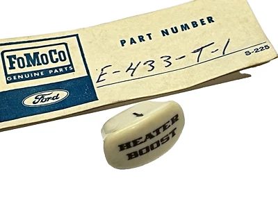 FORD ANGLIA 100E PREFECT 1953-59 BOTÃO AQUECEDOR CONTROLE DE IMPULSO #E-433-T-1 NOS! - Imagem 1 de 4