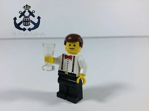 Lego Western Minifigure Bartender w/ Trans-clear Glass For Wild West - Picture 1 of 1