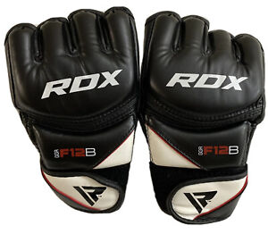 RDX Maya Hide Leather Grappling Boxing Gloves Black Unisex Adult Size Medium