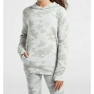 Athleta Girl Camo Hooded Sweatshirt - Gray XXL/16 - Picture 1 of 10