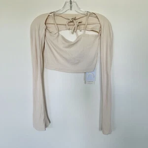 Commense Apricot Creme Langarm Crop Zweiteiliges Set Gr. M - Bild 1 von 9