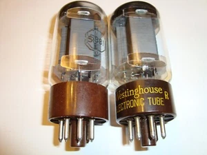 Ein Paar 5881 (6L6WGB) Röhren, Tung-Sol, eine Marke Westinghouse - Bild 1 von 4