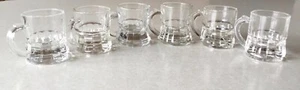 VINTAGE, FEDERAL GLASS, SET OF MINI BEER MUG SHOT GLASSES W/FEDERAL SHIELD MARK - Picture 1 of 3