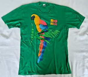 Vintage Large/XL Malwee Rio De Janeiro Cotton Tourist t-shirt ~ Made In Brasil - Picture 1 of 4