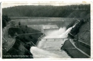 Foto-AK Talsperre GOLDENTRAUM /MARKLISSA /Schlesien Queistal Staumauer 30er - Bild 1 von 1