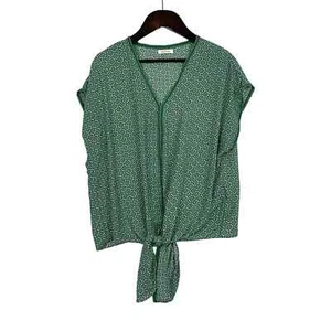 Max Studio Sleeveless Tie Waist Blouse Top MEDIUM Women's Printed Pattern  - Picture 1 of 10