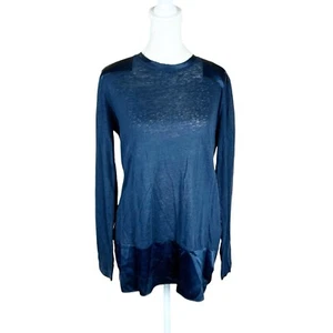 rag & bone Blue Linen Silk Accent Tunic Top S - Picture 1 of 7