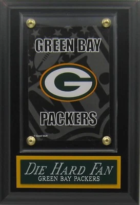 DIE HARD FAN GREEN BAY PACKERS LOGO TARJETA PLACA PARA TU HOMBRE CUEVA DECORACIÓN DE PARED Foto 1 de 3