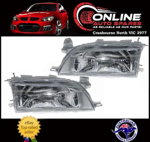 Headlight PAIR fit Toyota Corolla AE101/102 94-99 Plastic Lens head light lamp - Bild 1 von 4