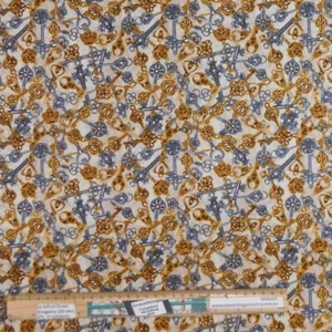 Quilting Patchwork Sewing Fabric Key Collection 50x55cm FQ - Picture 1 of 6