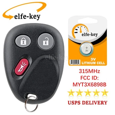 for 2004 2005 2006 2007 Buick Rainier Keyless Remote Key Fob MYT3X6898B 3 Button - Image 1 of 4