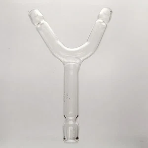 Kimax Glass Y Connector Tube, ~15mm Hose Connection, Y Adapter - Picture 1 of 6