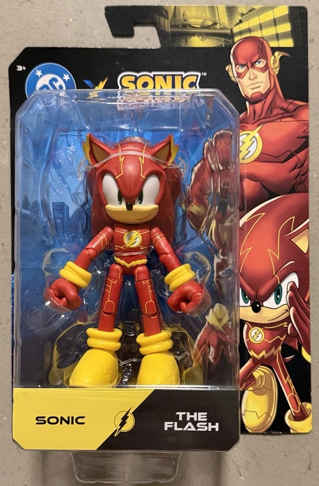New 2025 DC x Sonic The Hedgehog - Sonic The Flash -  5" Jakks Pacific - Image 1 of 2