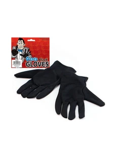Mens Black Costume Glove Formal Fancy Dress Accessory for Magician Waiter Gothic - Picture 1 of 1