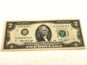 Serie Banconota Due Dollari 1976 Moneta Non Circolata Jefferson Storia Americana - Foto 1 di 8