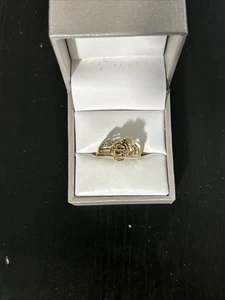 Vintage Coleman Co 10k bicolor Gold Black Hills Blattgold Ringgröße 7,5 - 2,75 g - Bild 1 von 7