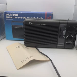 Vintage Electro Brand Radio FM/AM/TV1/TV2/WB Model 2146 + Box Tested Works - Picture 1 of 9