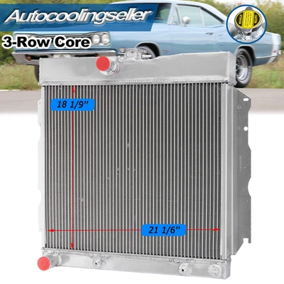 3-Row Core Radiator Fit 1965-69 Dodge Coronet/ 1965-67 Plymouth Satellite 5.2L Foto 1 de 4