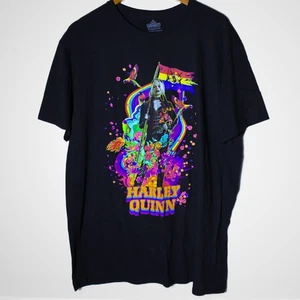 The Suicide Squad Harley Quinn Graphic T-Shirt Black Size XL - Picture 1 of 4