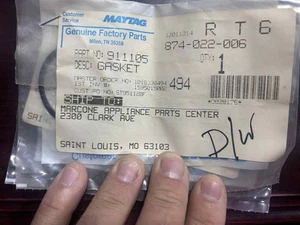 911105 JUNTA PARA LAVAVAJILLAS WHIRLPOOL MAYTAG AMANA ROPER JUNTA TÓRICA NOS OEM #OZ1 - Imagen 1 de 2