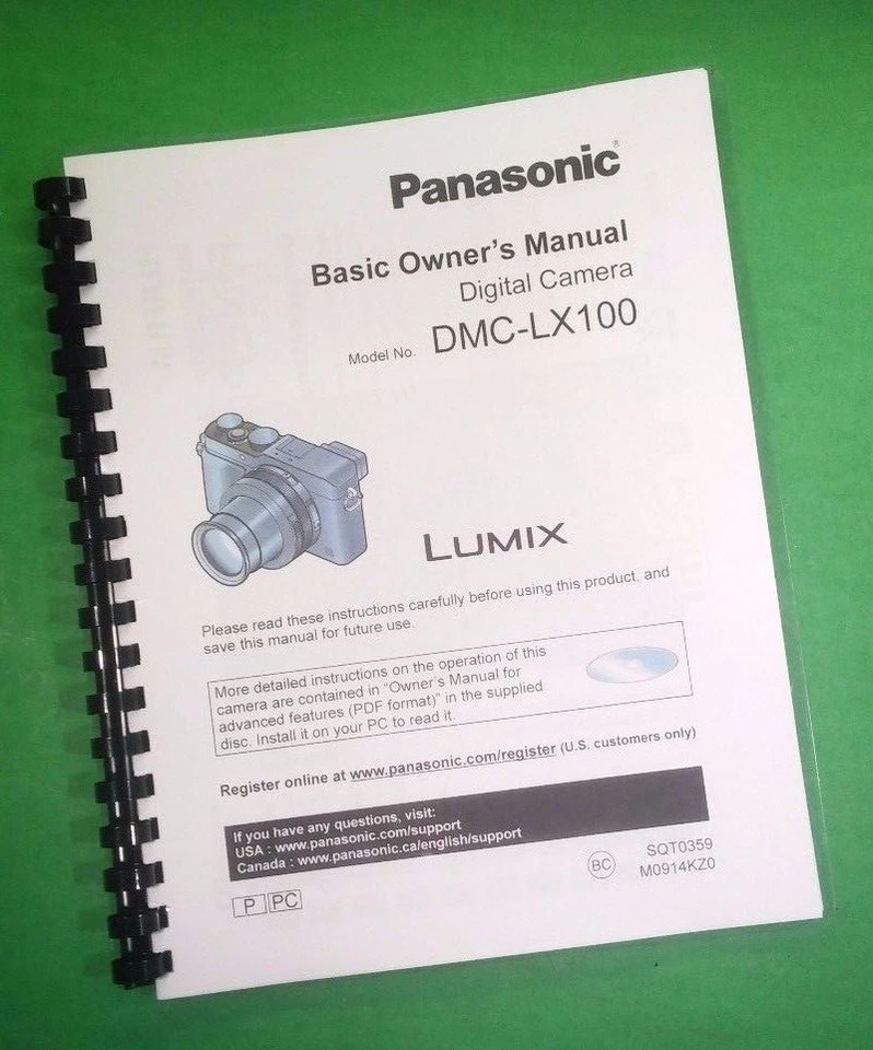  Owners Manual for Panasonic DMC-LX100 Camera 104 Pages W/Clear Covers! - Image 1 of 1