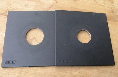 genuine pair of Sinar F & P  lens boards panel copal 0 and copal 1 - Image 1 of 3
