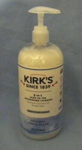 NUOVO detergente testa a piedi Kirk's 3 in uno made in American. 32 fl oz. Profumo fresco. - Foto 1 di 1