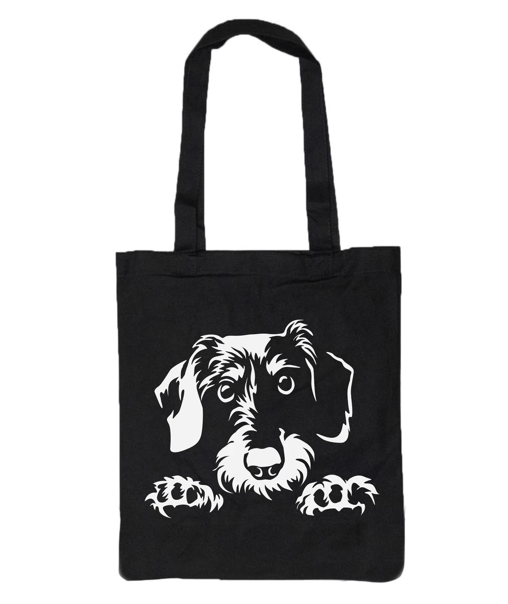 Dackel-Tragetasche Für Damen – 40x40x13 Cm, Polyester, Wiederverwendbar, Mit Innentasche