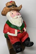 Cowboy Santa Claus Ornament Western Tree Sitter Hat