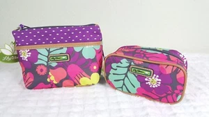 2 X NEW LILY BLOOM WOMEN PRO-POP FLORAL BRIELLE + CARMEN COSMETIC CASE BAG - Picture 1 of 6