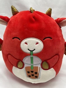 Squishmallows Kellytoy Soft Plush 8" Baiden Dragon Stuffed Animal Red READ - Picture 1 of 7