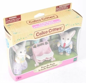 Set bambola famiglia Calico Critters Fennec Fox passeggino gemelli - Foto 1 di 4