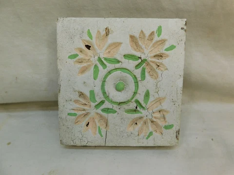 1800's Antique ROSETTE Trim Plinth Block VICTORIAN Style DOOR Molding Fir ORNATE Cover