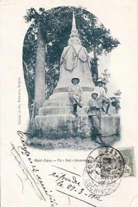 Postcard sent Savannakhet LAOS 1912 via Saigon Indochine Indochina to France - Picture 1 of 2