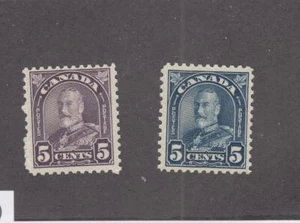 CANADA (MK846) # 169-170  FVF-MNH  5cts KGV /ARCH/LEAF /VIO & BLUE CAT VALUE $40 - Bild 1 von 1