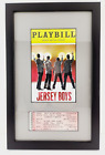 Cadre de playbill et de billetterie de théâtre de Broadway cadre en bois tapis noir/gris
