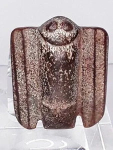 Fine Hongshan nephrite Owl Pendant Toggle Jade - Picture 1 of 10