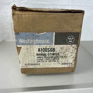 AVVIAMENTO MANUALE WESTINGHOUSE A100S0B TAGLIA M-O 2POLE 1PH 1HP-115VAC 2HP-230VAC - Foto 1 di 10