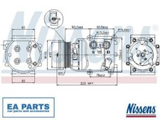 Compressor, air conditioning for BMW FORD NISSENS 89071