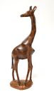 Vintage Kenya Africa Hand Carved Hand Painted Wood Giraffe 12.5"