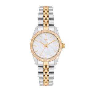 Rhodenwald Söhne Damen Armband-Uhr Cassina silber/gelbgold Edelstahl